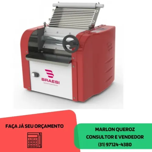 Cilindro de Massas Para Pastel Braesi 30CM Novo