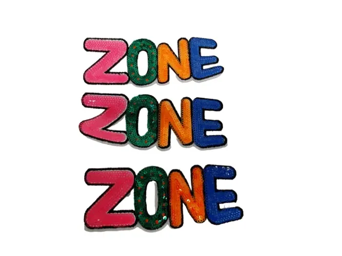 50 aplique Para roupa Patch bordado ZONE para 