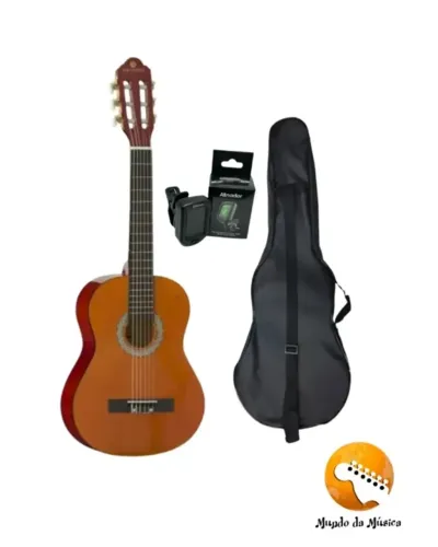 KIT-Violão Harmonics GK-10 Infantil + Capa Bag Violão Infantil + Afinador Digital