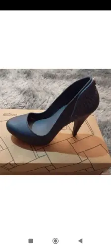 Sapato Salto Alto Azul Melissa