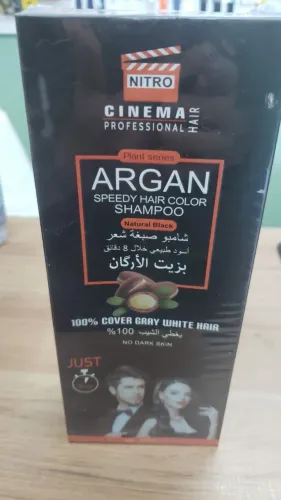 Shampoo para cobrir cabelos grisalhos Argan Nitro