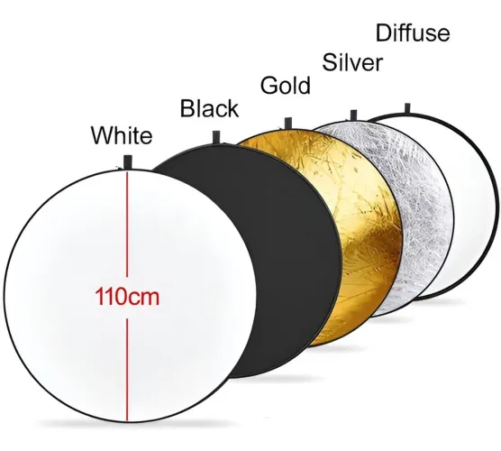 Rebatedor Circular 5 Em 1 - 110cm Refletor Fotográfico Dslrebatedirr<br>