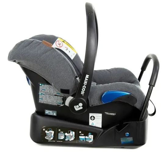 Bebê Conforto Maxi Cosi Citi Cinza com Base Maxi Cosi Seminovo, sem Capota. 