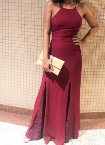 Vestido longo vermelho 