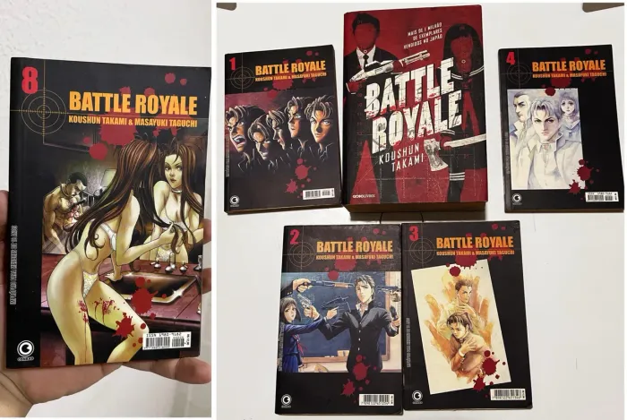 Battle Royale Mangá, lote com 6 volumes 