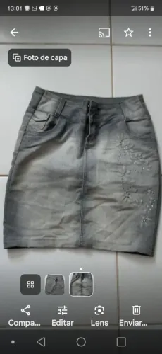 Saia jeans 
