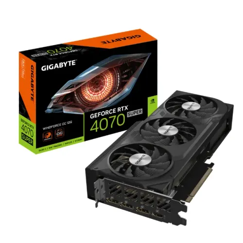 Placa de Vídeo Nvidia Geforce Gigabyte RTX 4070 Super Wind OC 12GB, GDDR6X, 192 Bits 