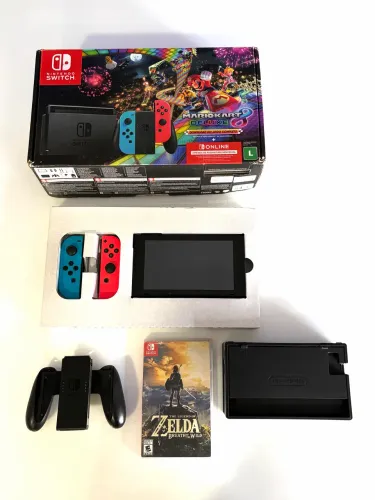 Nintendo Switch V2 Completo + Zelda BotW Físico