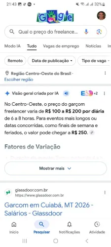 Garçom Freelancer