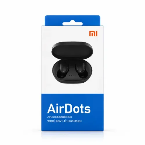 Fone Bluetooth Sem Fio AirDots TWS Bluetooth 5.1 Estojo Carregador e Microfone pode retira