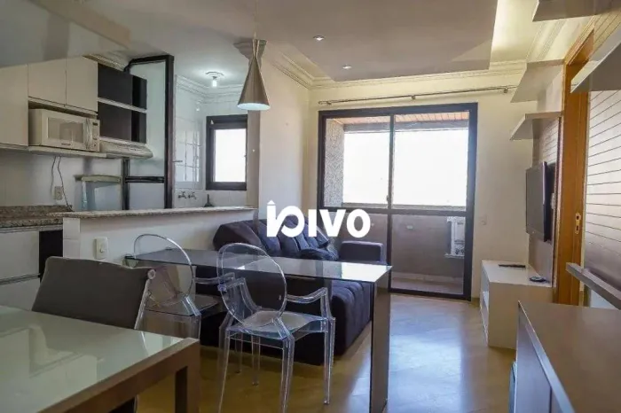 Apartamento com 1 dormitório para alugar, 40 m² por R$ 4.058,00/mês - Mirandópolis - São P