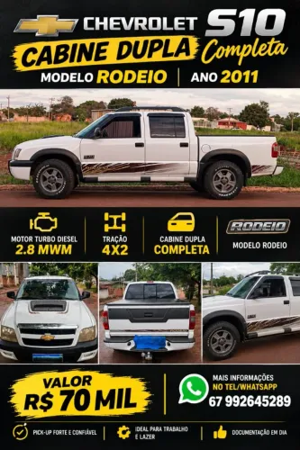 Chevrolet S10 Pick-up Rodeio 2.8 TDI 4X2 CD Dies. 2011