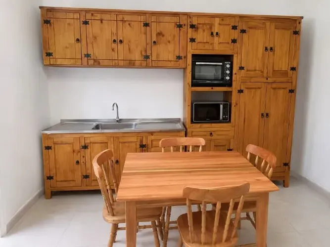 Jogo De Cozinha Madeira Maciça Com 5 Peças