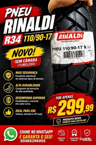 250,00 Peneu Rinaldi R34 110/90-17
