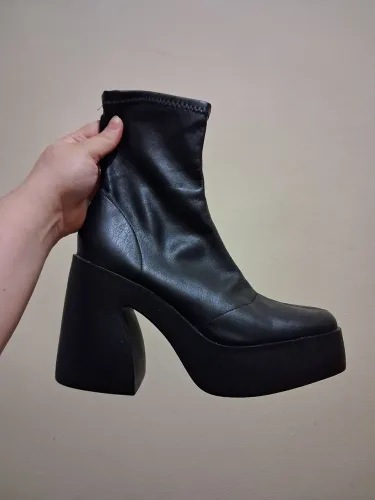 bota plataforma santa lolla preta 36 estilo naked wolfe