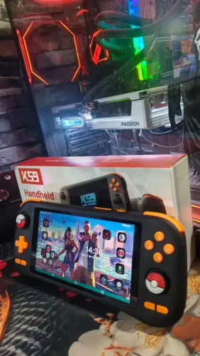 Console Portatil K59 com armazenamento interno + cartão de memória