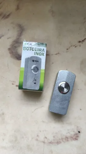 Botoeira de Inox Prata IPEC - Sobrepor