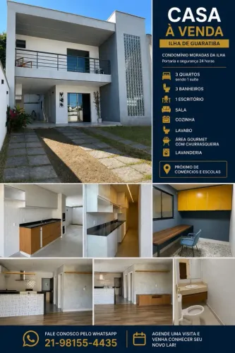 Casa de condomínio para venda com 180 metros quadrados com 3 quartos