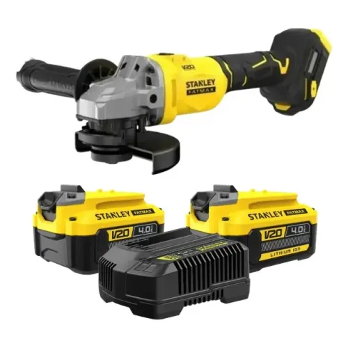 Esmerilhadeira angular de 4.1/2pol com duas bateria de 20v-4Ah ( Stanley )