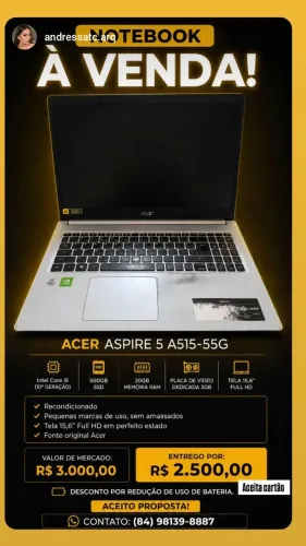 Notebook Acer Aspire 5 recondicionado 