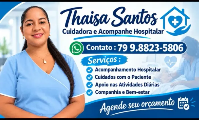 Cuidadora e acompanhate hospitalar 