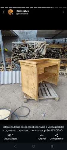 Balcão multiuso recepção medidas 1.20x1.20x65cm