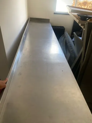 Mesa inox e plateleira