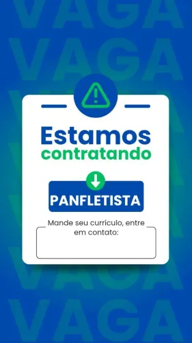 Vaga para panfletista 