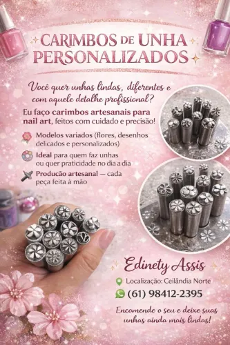 carimbo de adesivo de unha