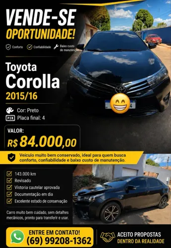Toyota Corolla XEI 2.0 Flex 16V Aut. 2016
