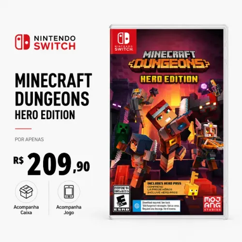 Nintendo Switch Jogo Minecraft Dungeons