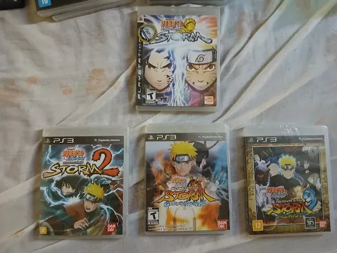 Coleção de Jogos do Naruto da Série Storm lançados para PS3 com tdos novos & Lacrados