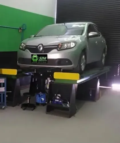 Rampa Gravitacional com amortecedor macaco pneumático