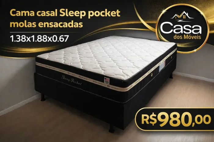 Cama casal molas ensacadas