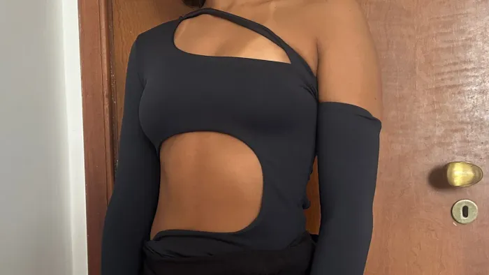 Body Preto Recortes 