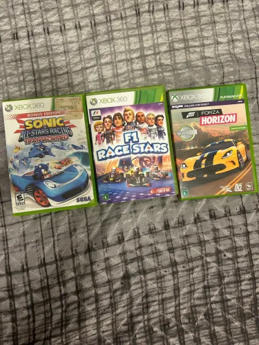 Lote Jogos de Corrida Xbox 360 Original | Forza Horizon + Sonic Racing + F1 Race Stars