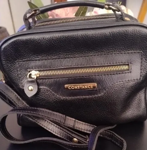 Bolsa da constance de couro
