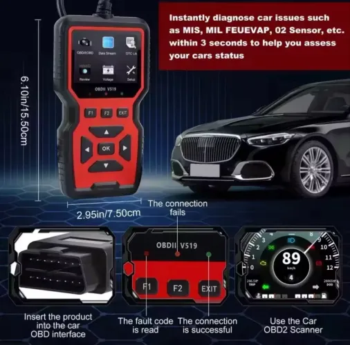 Scanner Automotivo Profissional V519 OBD2