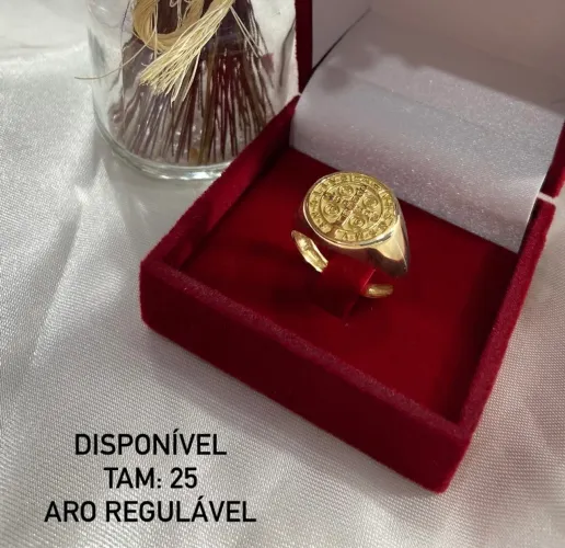 Anel SÃO BENTO Ouro18k