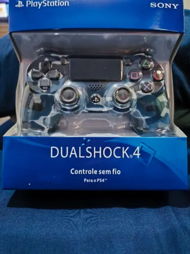 Controle PS4 Azul Camuflado Original 