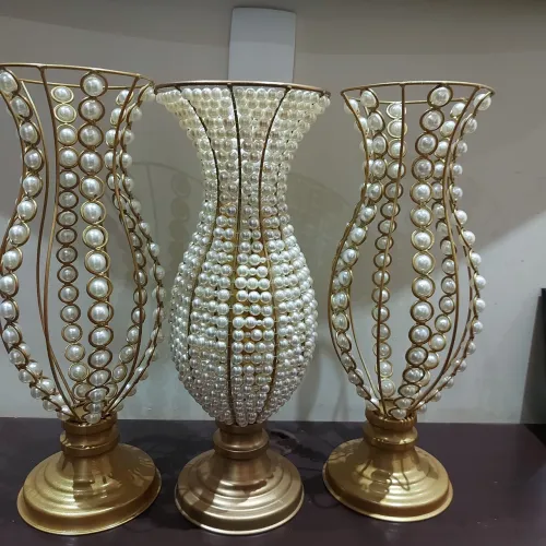 Vasos decorativos com pérolas 45cm