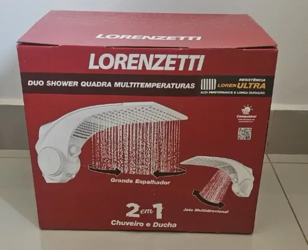 Chuveiro Lorenzetti Duo Shower Quadra Multitemperaturas 220V 7500W Novo