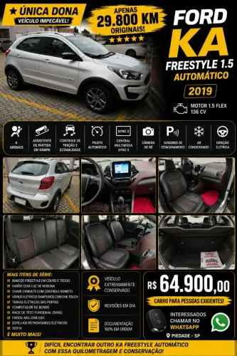 Ford KA 1.5 Freestyle 12V Flex 5P Aut. 2019
