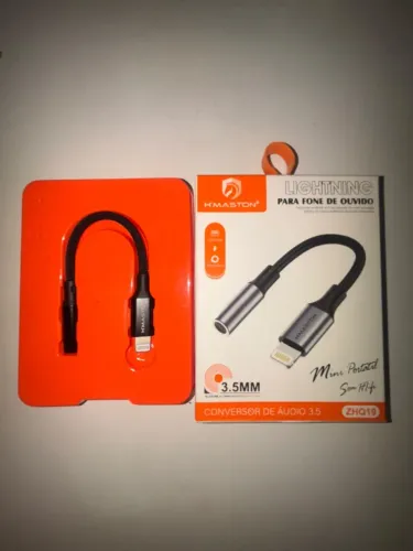 Adaptador/conversor de áudio 3.5 LIGHTNING para microfones, fone de ouvido e etc...