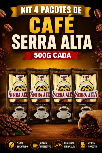 Café Serra Alta - kit com 4 pacotes de 500g cada.