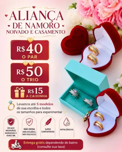 Aliança noivado e casamento