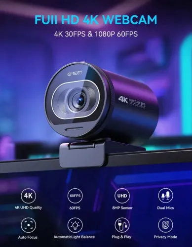 Webcam 4k EMEET S600