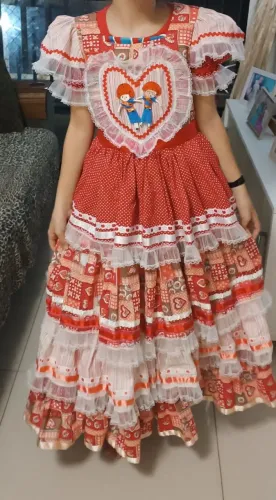 Vestido quadrilha junino São João Tam 10