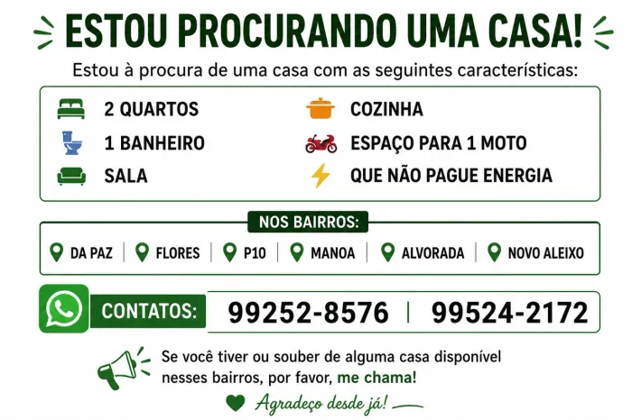 Estou a procura de uma casa