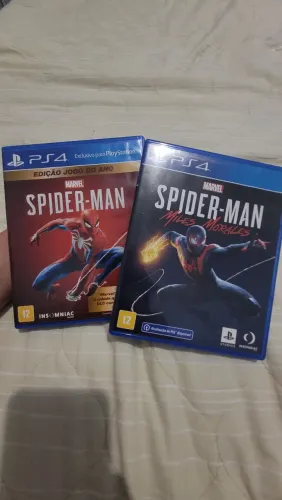 Combo Jogo Spider-Man 1 + Jogo Spider-Man Miles Morales - PS4 - Mídia física usado